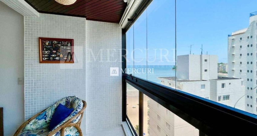 Apartamento no Guarujá, Astúrias, com Vista Mar, 3 Quartos.