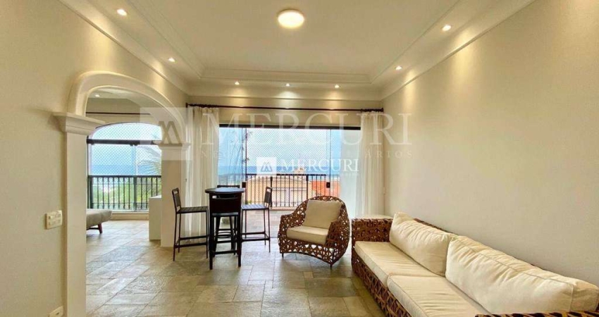 Apartamento no Guarujá, Enseada, Frente para o mar, Vista mar, 3 quartos sendo suítes  Mercuri Imóveis Guarujá