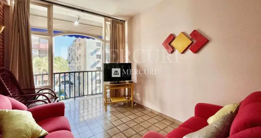 Apartamento no guarujá, enseada, 1 quarto e sacada - mercuri imóveis - imobiliária no guarujá