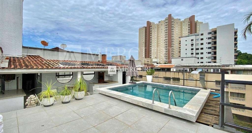 Cobertura com Piscina, 4 quartos (1 suíte) à venda, 220 m² por R$ 750.000 - Enseada - Guarujá/SP - Imobiliária Mercuri