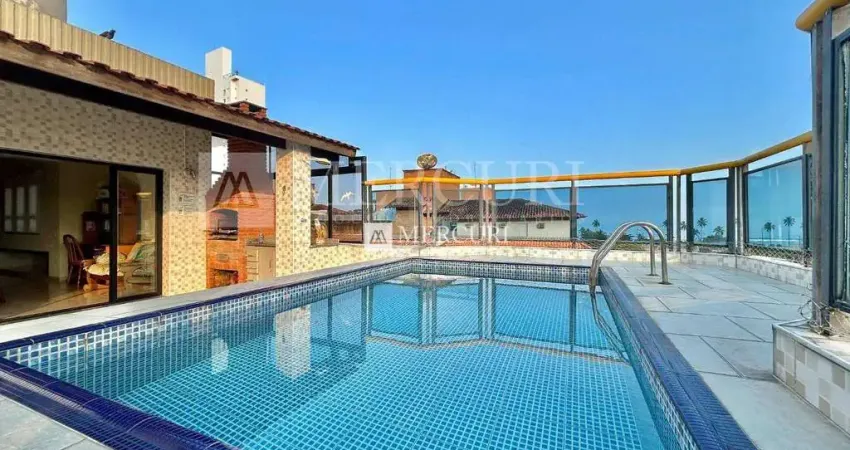 Cobertura com Piscina e Vista Para o Mar, 3 quartos (1 suíte) à venda, 219 m² por R$ 1.100.000 - Enseada - Guarujá/SP - Imobiliária Mercuri
