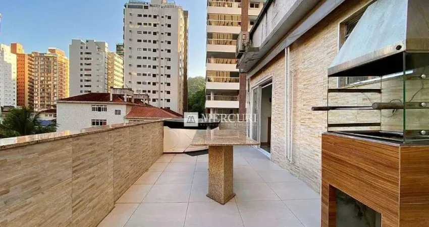 Cobertura Ampla Próximo a Praia com 1 quarto à venda, 73 m² por R$ 500.000 - Pitangueiras - Guarujá/SP - Imobiliária Mercuri