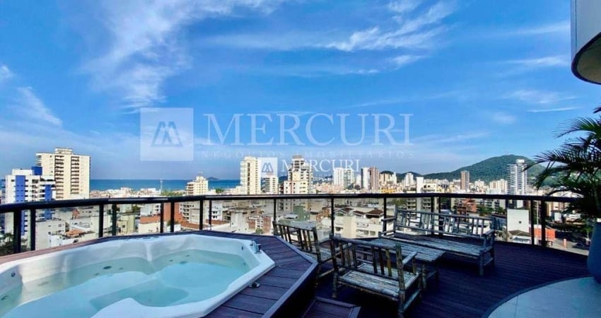 Cobertura no Guarujá, Enseada, com Piscina com Vista Mar, com 3 Quartos.