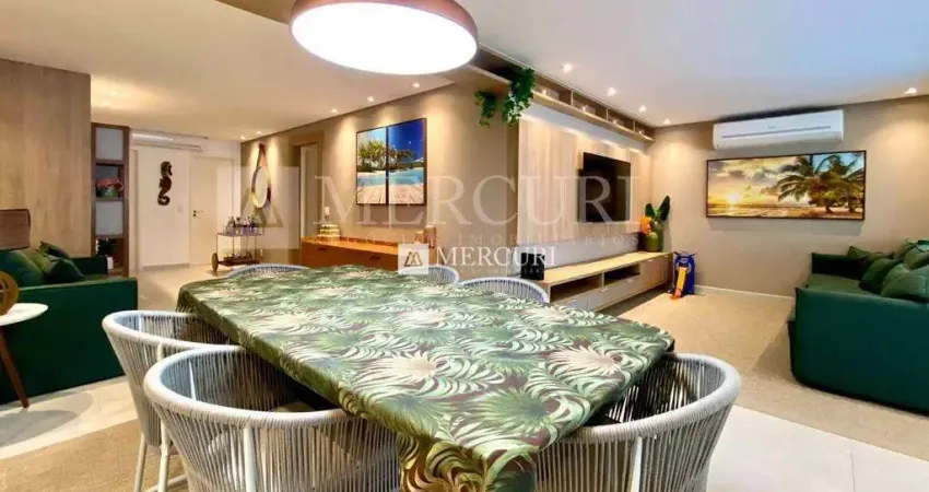 Apartamento no Guarujá, Pitangueiras, com Varanda Gourmet, com 3 Quartos.