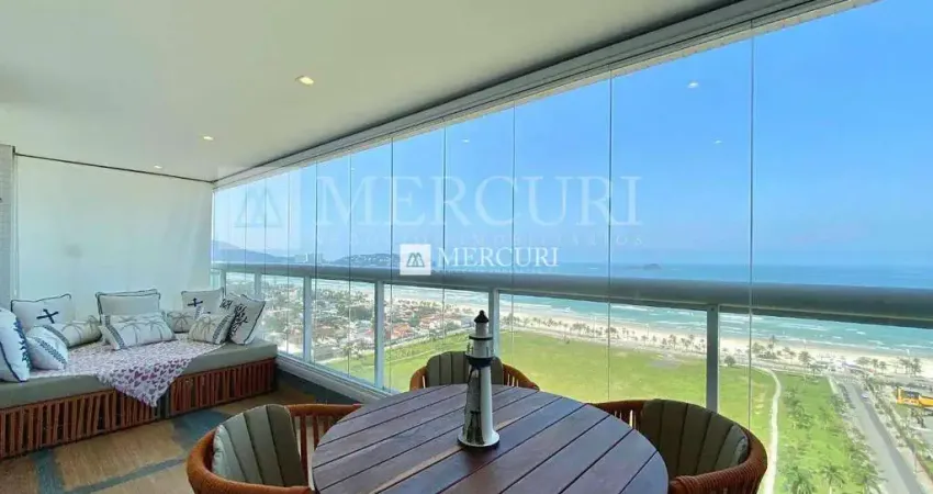 Apartamento no guarujá, enseada, 3 quartos, sendo suíte e varanda gourmet - mercuri imóveis - imobiliária no guarujá