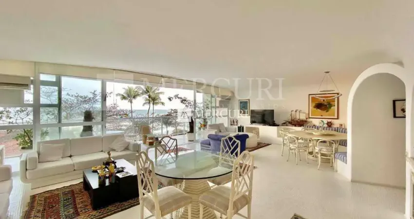 Apartamento Frente Mar com 4 quartos (1 suíte) à venda, 315 m² por R$ 2.200.000 - Pitangueiras - Guarujá/SP - Imobiliária Mercuri