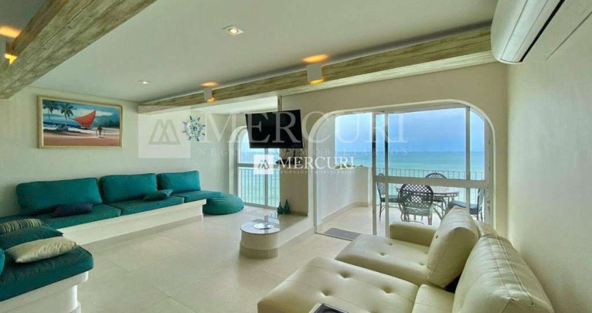 Apartamento no Guarujá, Pitangueiras, Frente Mar, com 3 Quartos.