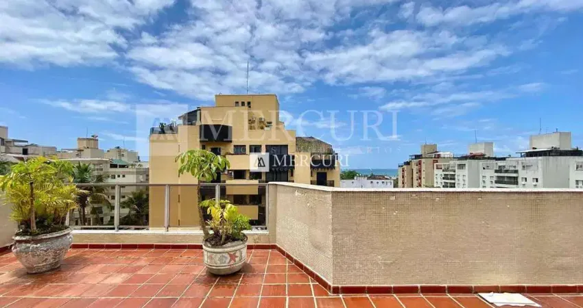 Cobertura no Guarujá, Enseada, 3 Quartos, Sala para 2 Ambientes e Sacada com Vista para o Mar - Mercuri Imóveis - Imobiliária no Guarujá