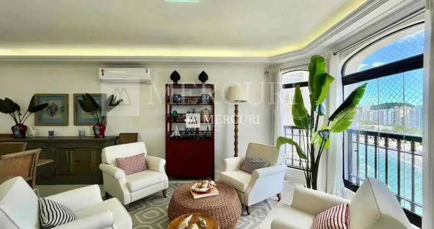 Apartamento no Guarujá, Astúrias, Com Vista Mar, 3 Quartos, Mercuri Imóveis Guarujá.
