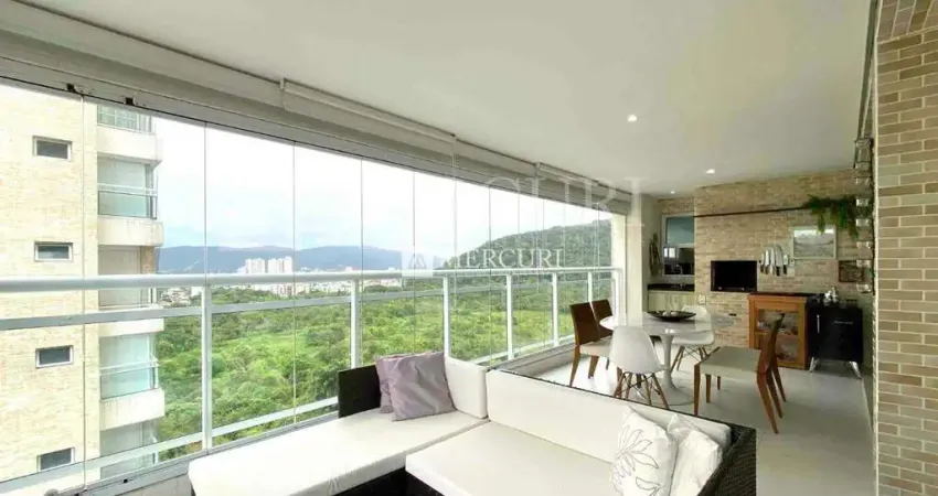 Apartamento no Guarujá, Enseada, com Vista Mar e Varanda Gourmet, com 3 Suítes.