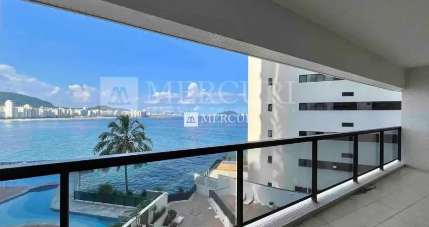 Apartamento no Guarujá, Astúrias, Frente Mar, 3 Suítes, Mercuri Imóveis Guarujá.