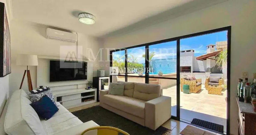 Cobertura no guarujá, enseada, com vista mar, com 3 quartos - mercuri imóveis - imobiliária no guarujá.