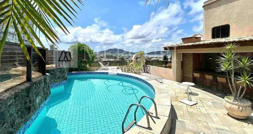 Cobertura no Guarujá, Enseada, 3 Quartos, Sala para 3 Ambientes e Varanda Gourmet com Vista para o Mar - Mercuri Imóveis - Imobiliária no Guarujá