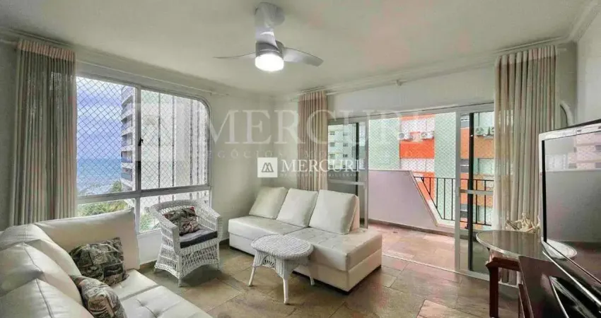 Apartamento no Guarujá, Astúrias, com Vista Mar, 3 Quartos, Mercuri Imóveis Guarujá.