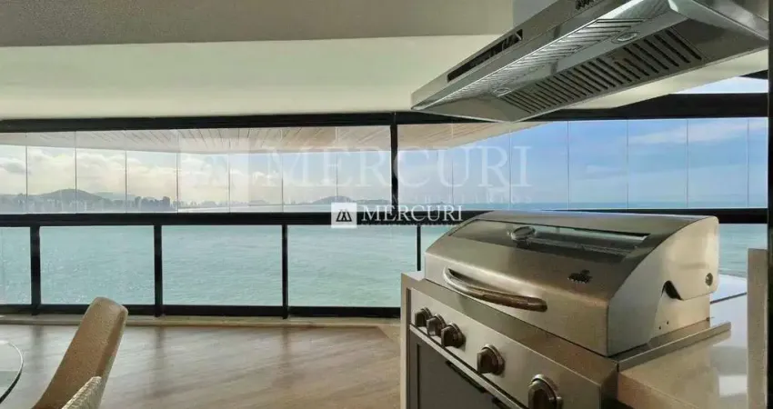 Apartamento no Guarujá, Astúrias, Frente Mar com Piscina Privativa, 4 Suítes, Mercuri Imóveis Guarujá.