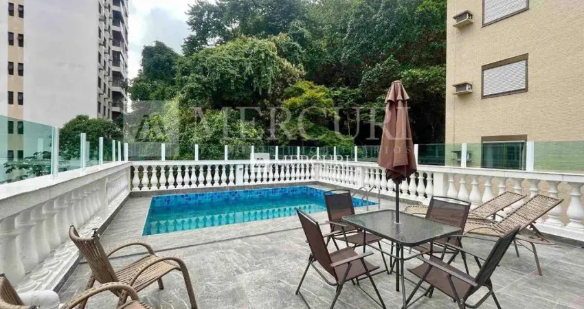 Cobertura no Guarujá, Pitangueiras, com Varanda Gourmet com Piscina Privativa, 3 Quartos, Mercuri Imóveis Guarujá.