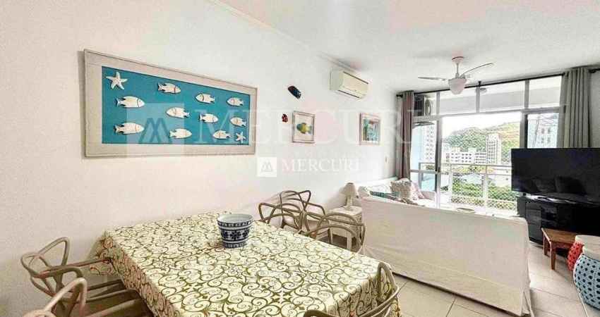 Apartamento no Guarujá, Pitangueiras, com sacada