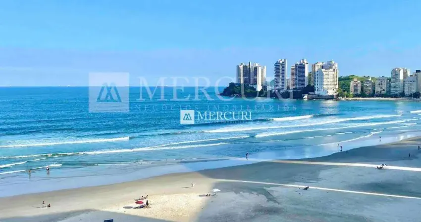 Apartamento no Guarujá, Praia das Pitangueiras, Frente para o mar, Vista mar, 2 quartos sendo 1 suíte e repaginado.