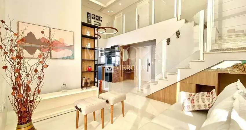Apartamento Duplex no Guarujá, Enseada, Mobiliado com 3 suítes.