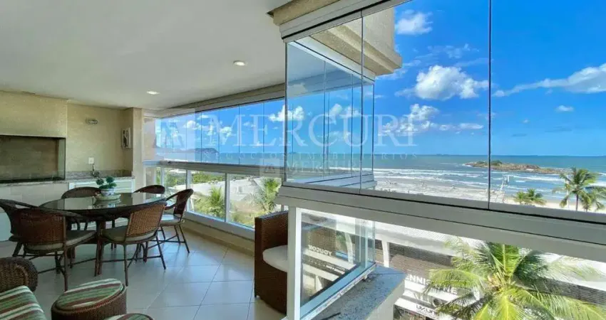 Apartamento no Guarujá, Pitangueiras, Frente para o mar, Vista mar, 3 quartos sendo suítes e prédio com lazer.
