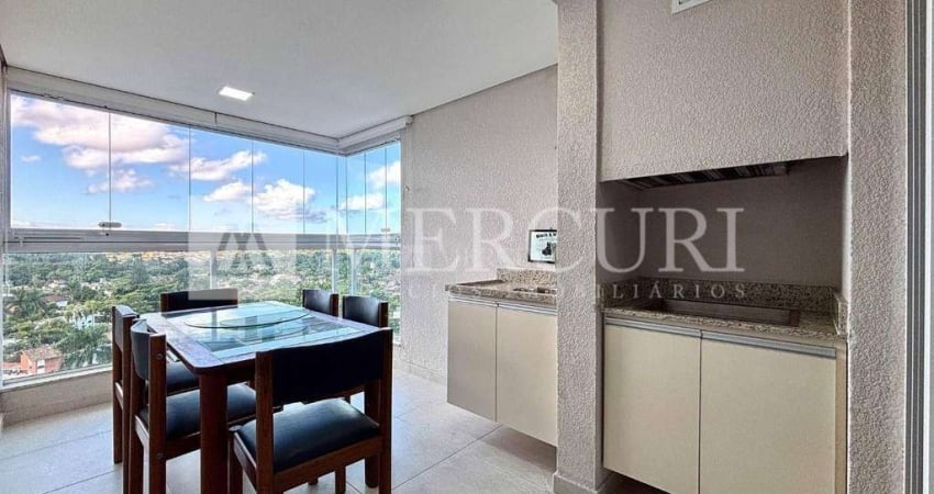 Apartamento no Guarujá, Enseada, com Vista Mar e Área Verde, 1 suíte e Área Gourmet.
