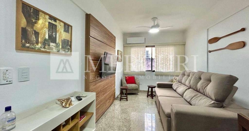Apartamento no Guarujá, Enseada, Mobiliado, 1 Suíte.