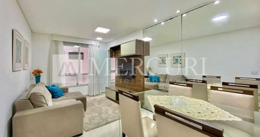 Apartamento no Guarujá, Astúrias, frente mar com 2 dormitórios, totalmente mobiliado