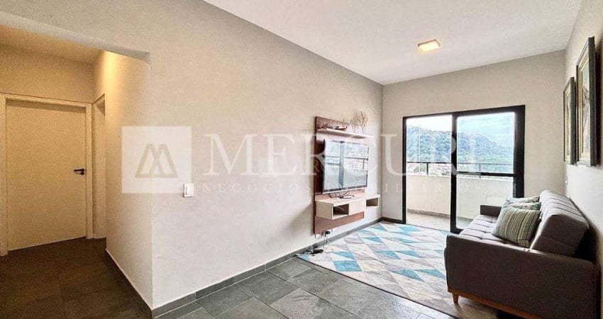 Apartamento no Guarujá, Enseada, Prédio com piscina, 2 quartos e 1 suíte.