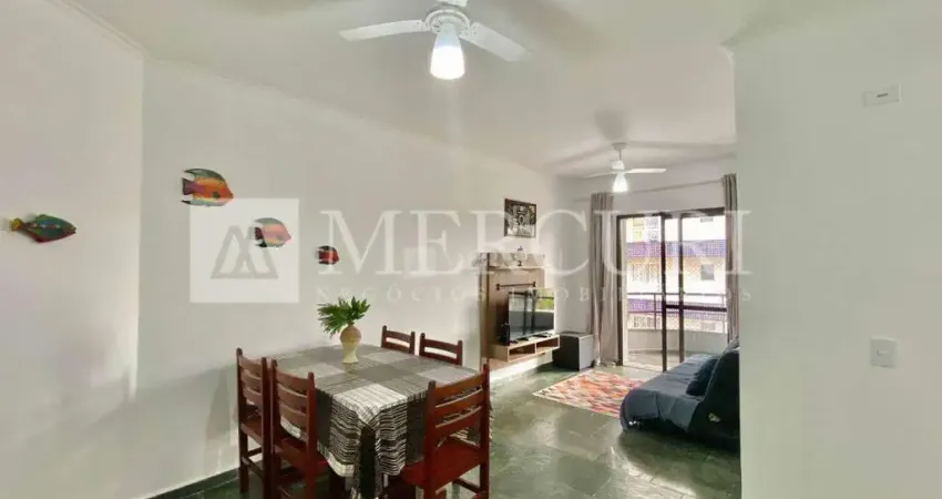 Apartamento no Guarujá, Tombo, 2 Quartos sendo 1 Suíte, Vista para o Mar e Lazer no Prédio