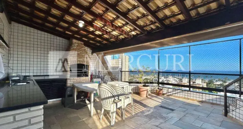 Cobertura no Guarujá, Enseada, com vista mar, Piscina e Churrasqueira.