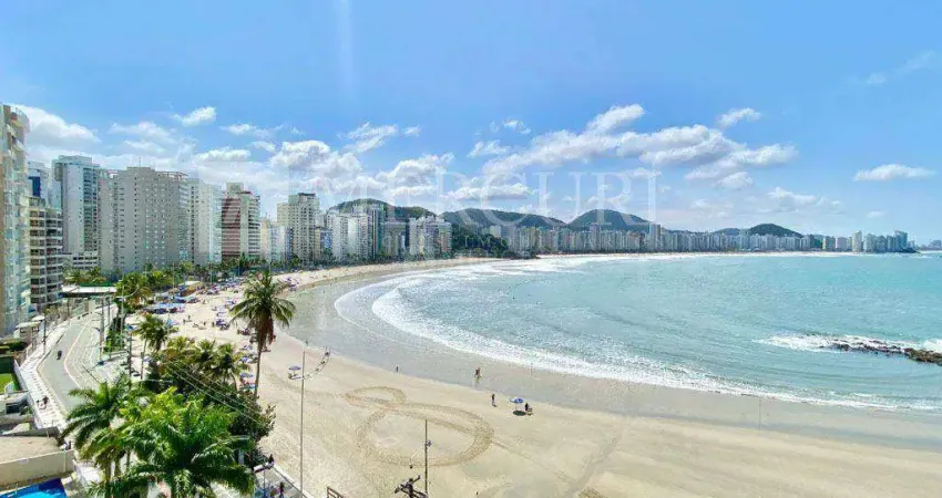 Apartamento no guarujá - jardim astúrias - frente mar, prédio com lazer - imobiliária no guarujá