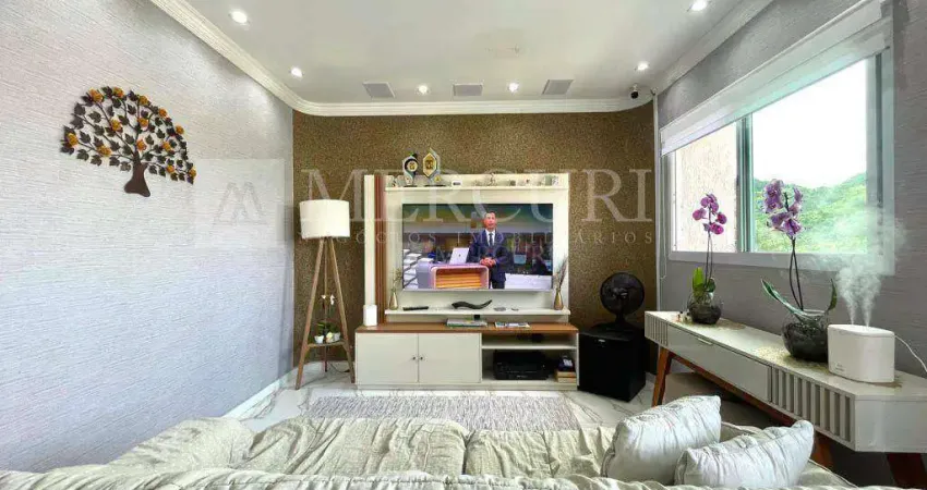 Apartamento no Guarujá, Astúrias, 3 Quartos, Sendo 1 Suíte, Sacada com Vista Parcial para o Mar - Mercuri Imóveis - Imobiliária no Guarujá