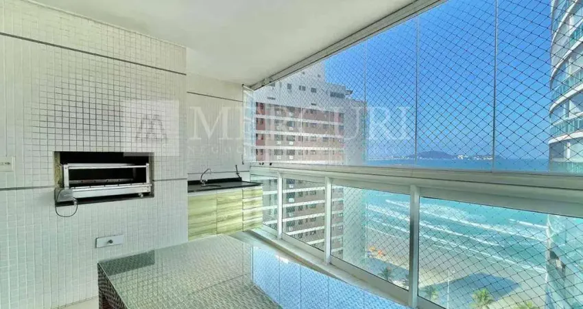 Apartamento no guarujá, astúrias, 3 quartos, sendo 1 suíte e varanda gourmet com churrasqueira e vista mar - mercuri imóveis - imobiliária no guarujá