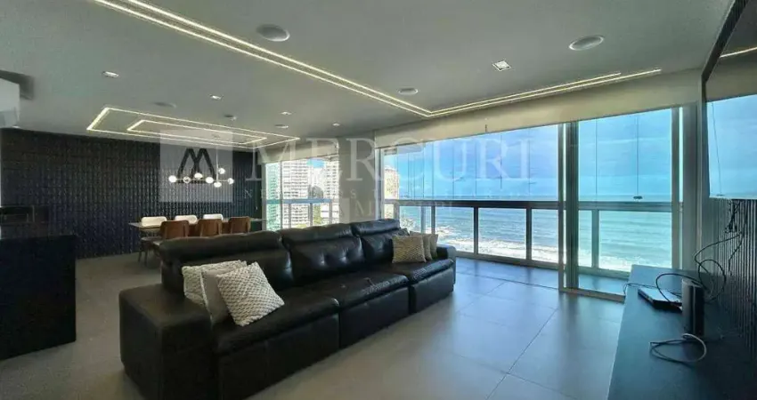Apartamento no guarujá, pitangueiras, 5 suítes, vista total para o mar, reformado - mercuri imóveis - imobiliária no guarujá