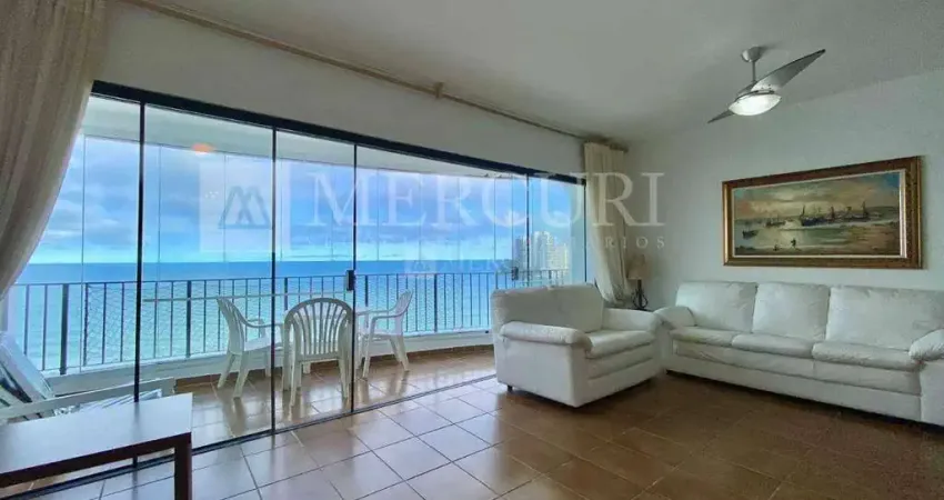 Apartamento no guarujá, astúrias, 4 quartos, sendo 2 suítes e sacada com vista para o mar - mercuri imóveis - imobiliária no guarujá