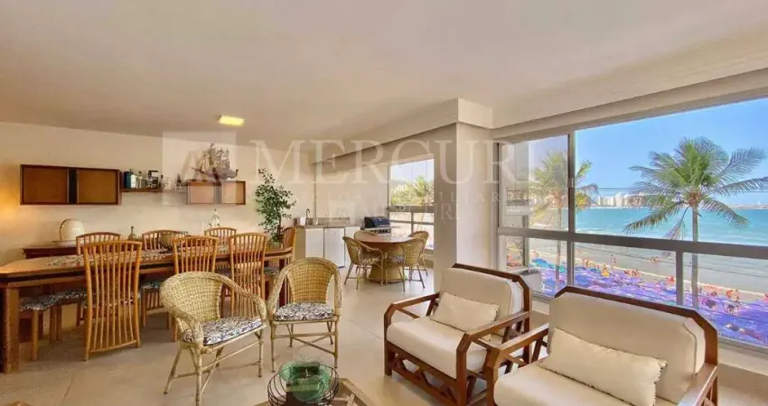 Apartamento no guarujá, astúrias, 3 quartos, sendo suítes e sacada integrada com vista total para o mar - mercuri imóveis - imobiliária no guarujá