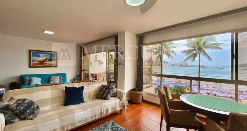 Apartamento no guarujá, astúrias, 3 quartos, sendo suítes e sacada com vista total do mar - mercuri imóveis - imobiliária no guarujá