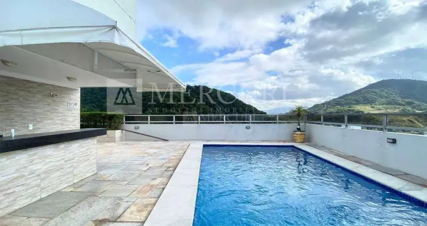 Apartamento no guarujá, pitangueiras, 1 quarto mobiliado, sacada com vista urbana e prédio com lazer - mercuri imóveis - imobiliária no guarujá