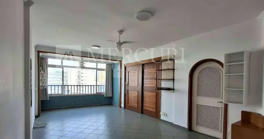Apartamento no Guarujá, Pitangueiras, 2 Quartos e 1 Revisivel e com Vista para o Mar - Mercuri Imóveis - Imobiliária no Guarujá