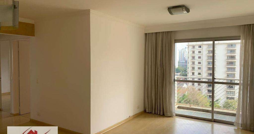 Apartamento com 3 dormitórios para alugar, 96 m² por R$ 6.611,00/mês - Brooklin - São Paulo/SP