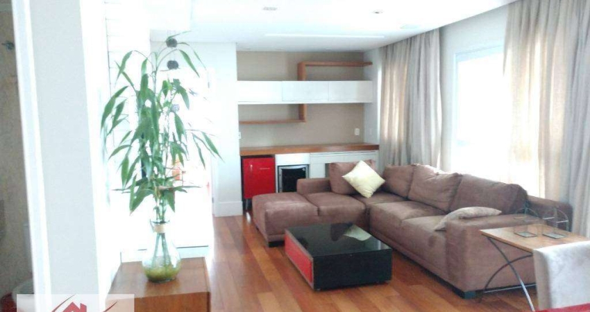Apartamento com 3 dormitórios, 124 m² - venda por R$ 2.400.000,00 ou aluguel por R$ 13.520,00/mês - Brooklin Paulista - São Paulo/SP