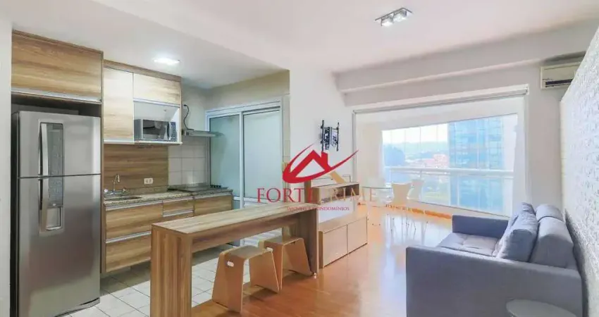 Apartamento com 1 dormitório para alugar, 50 m² por R$ 6.679,00/mês - Brooklin - São Paulo/SP