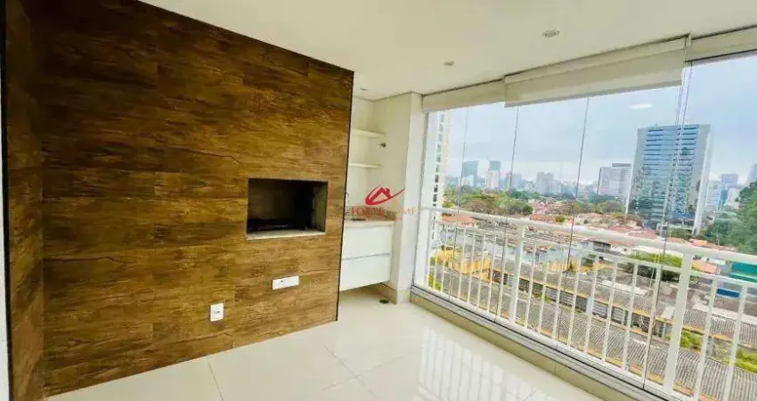 Apartamento de 70 m² no brooklin paulista, 2 dormitórios (1 suíte) com varanda gourmet
