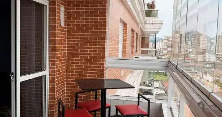 Apartamento mobiliado com 2 dormitórios à venda, 55 m² por r$ 460.000 - guilhermina - praia grande/sp