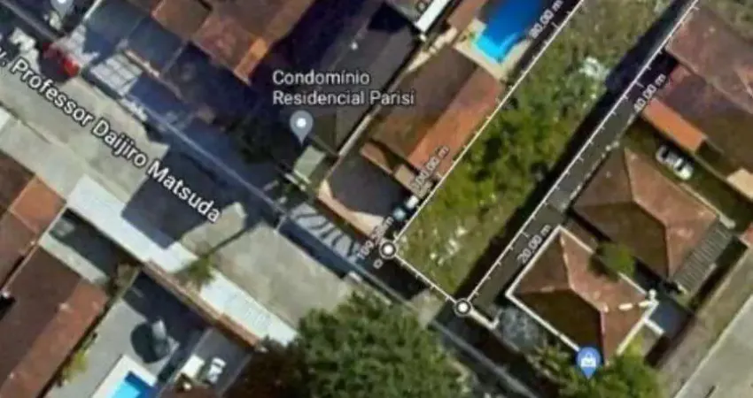 Terreno para alugar, 425 m² por r$ 4.500,00/mês - maracanã - praia grande/sp