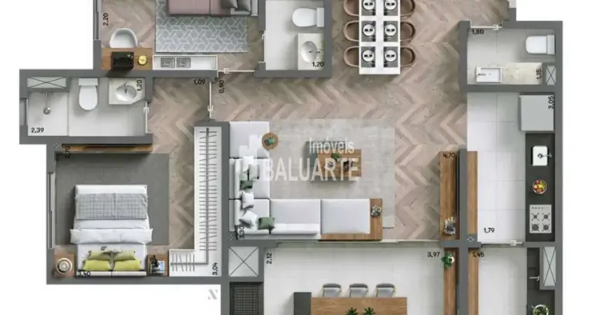 Apartamento com 2 quartos à venda na Rua Fernandes Moreira, --, Chácara Santo Antônio, São Paulo