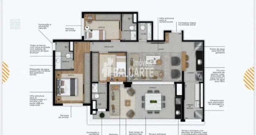 Apartamento com 3 quartos à venda na Rua Ossian Terceiro Teles, --, Jardim Prudência, São Paulo