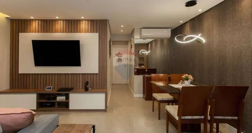 Apartamento de 74m² com 3 dormitórios convertido em 2 dormitórios com suíte e closet no enjoy