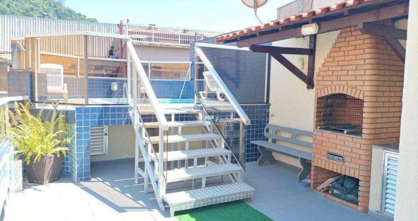 Cobertura com 3 dormitórios à venda, 190 m² por R$ 580.000,00 - Enseada - Guarujá/SP