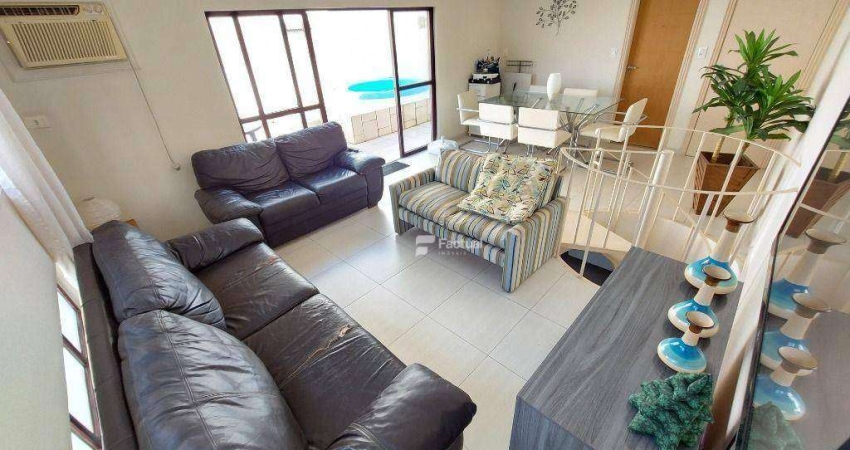 Cobertura com 3 dormitórios à venda, 180 m² por R$ 620.000,00 - Enseada - Guarujá/SP